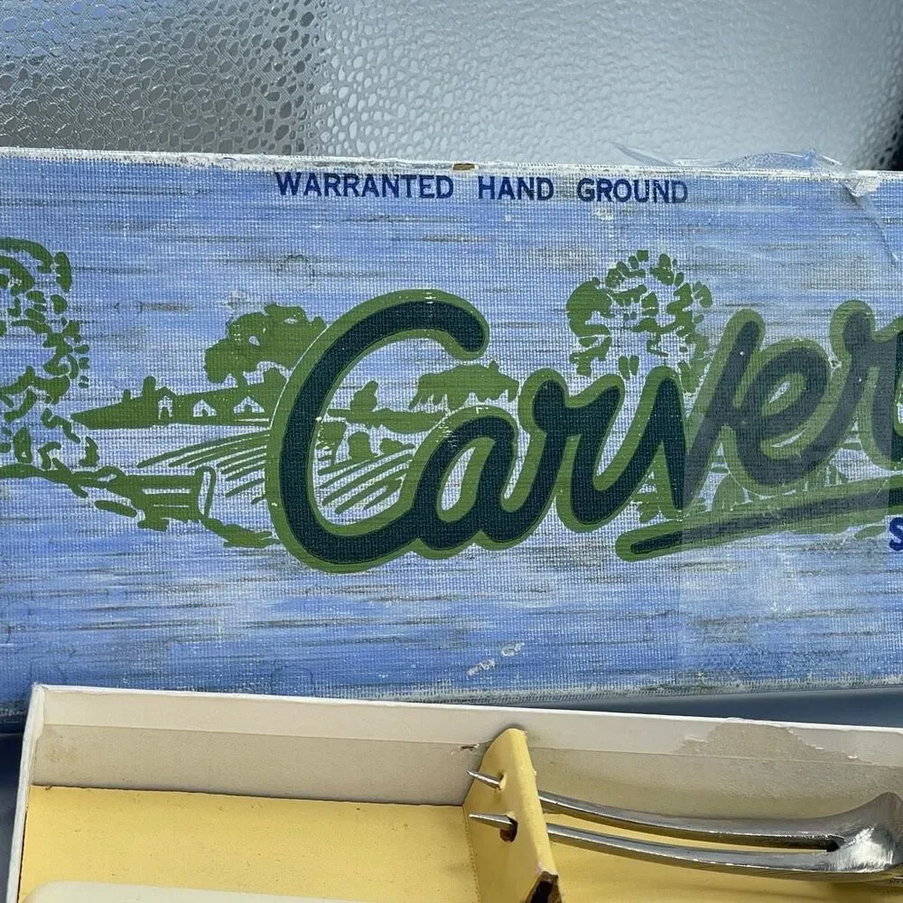 Carvers made in Sheffield England set. Fork, knife & Steele.